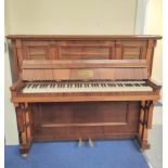 20th century upright piano by J & J Hopkinson of London H122cm W139cm D62cm.
