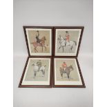 "Snaffles" Charles Johnson Payne (1884 - 1967). Set of four colour equestrian prints, titled Blood