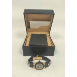 Bulgari AL32 automatic watch, 18ct gold and butyl, with receipt and other items, in box.