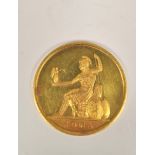 Gold medal, Trinity College Dublin, possibly 15ct, 31g.