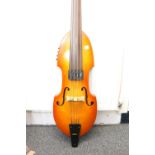 Electric double bass serial number 958554 in case, 162cm long