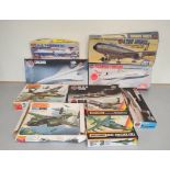 Box of aviation models by Matchbox & Airfix to include B25H/J Mitchell PK-405, Canberra PR9 PK-