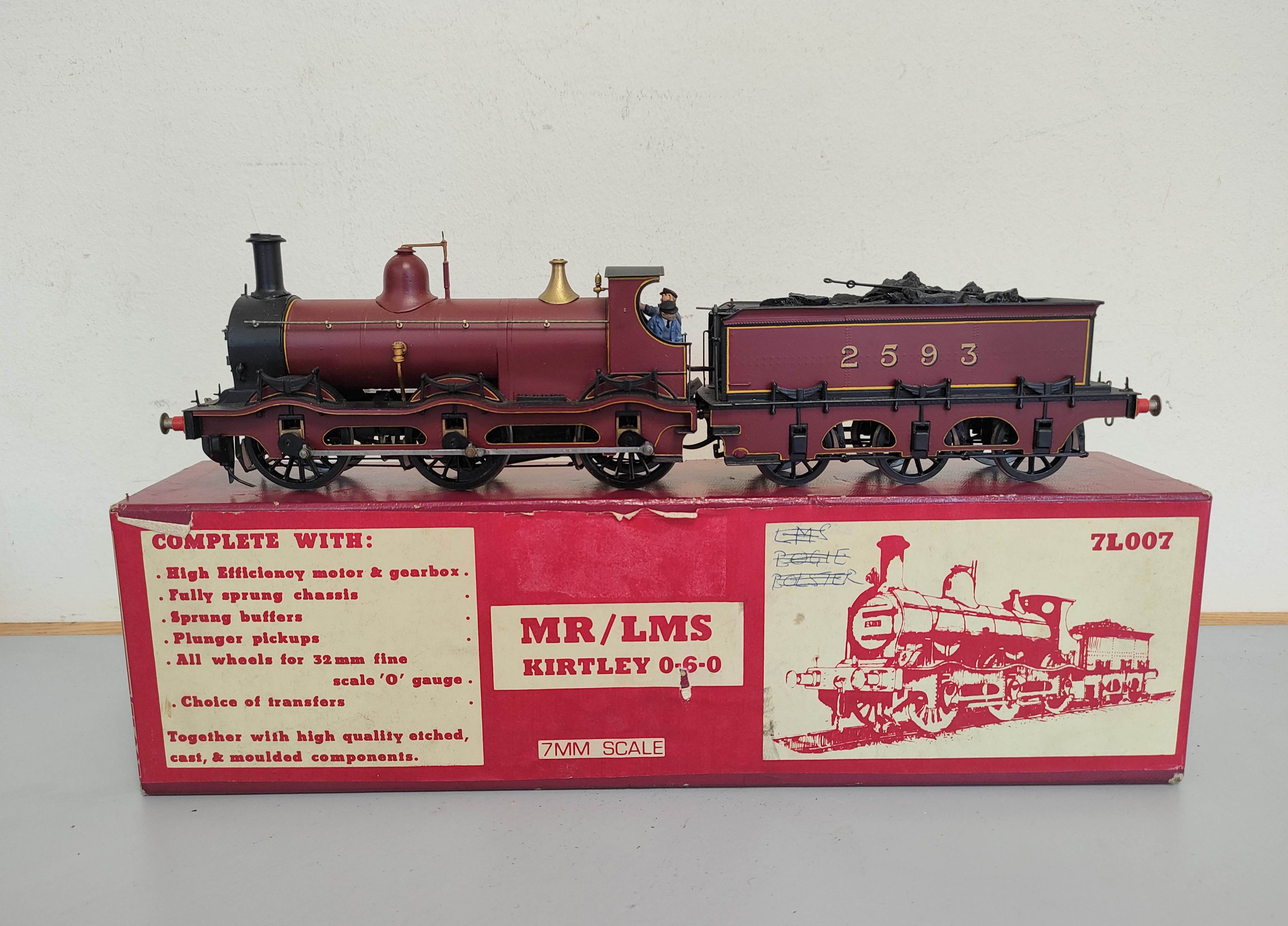 Boxed Slater's Plastikard 7mm O gauge locomotive kit of a MR/LMS ...