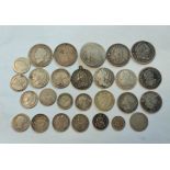 World coins. Collection of silver coins comprising of an 1860 USA Half Dime, an 1843 1 1/2 Pence,