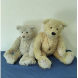 Two large teddy bears to include a white mohair growler by Thread Bears England, Height 43cm and