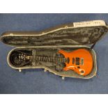 Patrick Eggle Berlin Pro c1994 left handed electric guitar serial number 81774. Complete with fitted