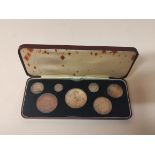 Victoria. Cased 1887 silver proof set comprising of three pence, sixpence, shilling, florin,