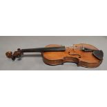 1920s 3/4 size violin entitled "Maidstone" retailed by John G Murdoch & Co London. Spruce top and