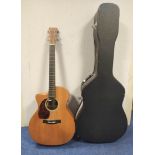 Martin & Co GPCPA5K left handed electro-acoustic guitar with solid spruce top and koa wood back