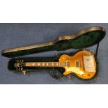 Vintage Tokai LS132/L left handed Les Paul style electric guitar with PAF pickups. In fitted hard