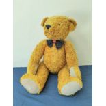 Vintage Dean's Rag Book Co mohair growler teddy bear with articulated limbs. Bear label to foot