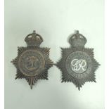 British Police. Metropolitan Police George VI helmet plate with three lug fittings and a 1940s