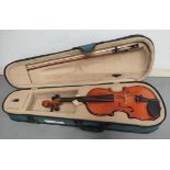Modern 3/4 size violin by Antoni model ACV31 in fitted case with bow.