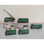 Dinky Supertoys. Die-cast broadcasting vehicles comprising of BBC TV Extending Mast Vehicle 969, two