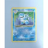 Pokemon Trading Card Game. Blastoise holo card no 2/102 (unlimited) Wizards 1999.