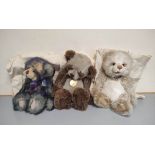 Three Charlie Bears teddies to include Candy CB104713, Gabriel CB094317 and Joe CB094069 all with