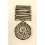 Victoria Queen's South Africa Medal with five clasps awarded to L.Cpl H.H Ainsworth 110th Coy