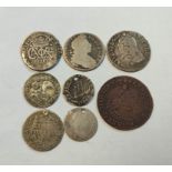 World coins. Collection comprising a 1650 Austria Tyrol Ferdinand Karl 3 Kreuzer EX, a 1711