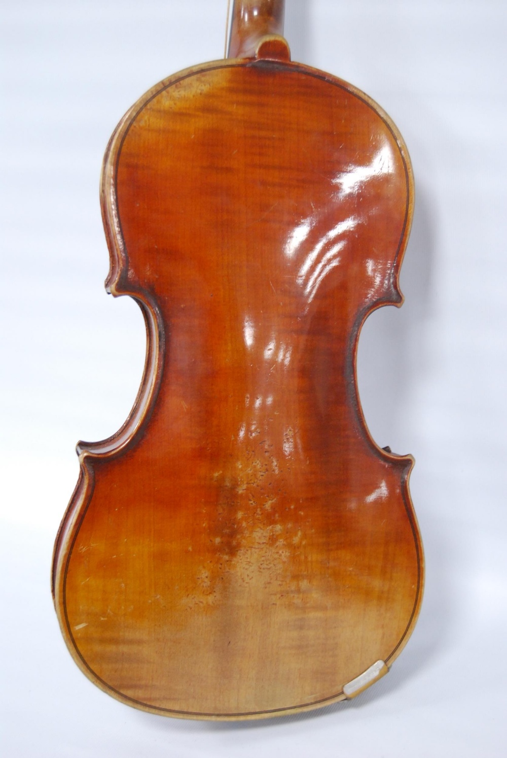 Antique violin with single-piece back and copy Antonio Stradivarius label, dated 1721, 35cm long, - Image 5 of 14