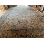 Fine large Persian Kirman carpet with overall foliate decoration of palmettes and other motifs