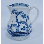 18th century first period Worcester sparrow beak cream jug, c. 1770, in the 'Cannonball' pattern,