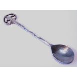 Silver preserve spoon by Keswick School of Industrial Art, Edinburgh 1962, 11cm.