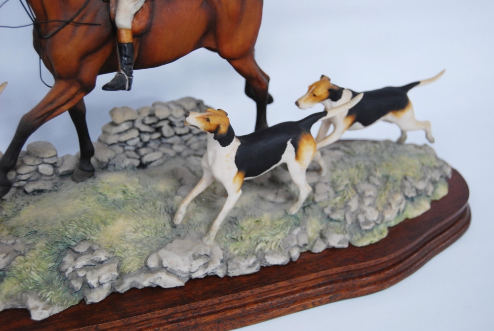 Border Fine Arts limited edition hunting group by David Geenty modelled as a huntsman on horseback - Image 3 of 5