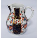 18th century first period Worcester Imari sparrow beak baluster cream jug, with all over Imari