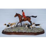 Border Fine Arts limited edition hunting group by David Geenty modelled as a huntsman on horseback