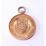 Cyclist's Union 9ct gold medal, Northampton, 'JA Dobbs 1937', 15g.