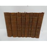 "GEORGE ELIOT".  Novels of George Eliot. 8 vols. Half calf, rubbing & wear, particularly to backs.