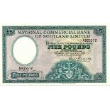 THE NATIONAL COMMERCIAL BANK OF SCOTLAND LIMITED five pound £5 banknote 16th September 1959, David