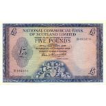 THE NATIONAL COMMERCIAL BANK OF SCOTLAND LIMITED five pound £5 banknote 2nd January 1963, David