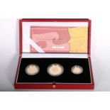 The Royal Mint UNITED KINGDOM Queen Elizabeth II (1952-2022) gold proof Britannia three-coin