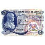 THE ROYAL BANK OF SCOTLAND five pound £5 banknote 1st March 1967, Ballantyne and Campbell, J/3