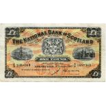 THE NATIONAL BANK OF SCOTLAND LIMITED one pound £1 banknote 1st November 1947, Brown, A/X 168-569,