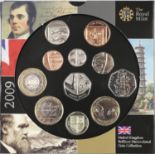 The Royal Mint UNITED KINGDOM Elizabeth II brilliant uncirculated coin collection 2009 with Kew