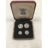 UNITED KINGDOM Queen Elizabeth II (1952-2022) silver Maundy four coin set 1961 in Royal Mint issue