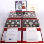 The Royal Mint UNITED KINGDOM Elizabeth II (1952-2022) four deluxe proof year sets for 1993, 1994,