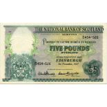 THE NATIONAL BANK OF SCOTLAND LIMITED five pound £5 banknote 1st November 1957, Dandie and