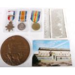 Medals of 9108 Serjeant Daniel Fraser of the 1st Battalion Gordon Highlander, KIA 12th October