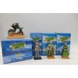 Four Robert Harrop Gerry Anderson's Stingray hand painted figurines including ST02 Terrorfish,