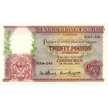 THE NATIONAL BANK OF SCOTLAND LIMITED twenty pound £20 banknote 1st November 1957, Dandie and