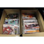 Two boxes of a extensive collection of DC comics to include Superman, Batman, Shazam, Cat Woman, etc