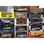 Fourteen 1:43 scale collectors model vehicles including Pauls Model Art Minichamps WAP 020 047 97