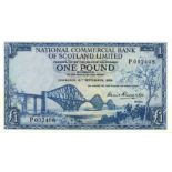 THE NATIONAL COMMERCIAL BANK OF SCOTLAND LIMITED one pound £1 banknote 16th September 1959, David