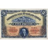 THE COMMERCIAL BANK OF SCOTLAND LIMITED five pound £5 banknote 5th January 1943 15/Y 24717,