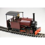Accucraft BMMC G scale model railways, a 1:19 scale live steam 0-4-2 saddle tank locomotive in