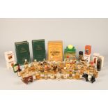 Collection of eighty-nine whisky miniatures, two sets of The Malt encyclopaedia Beneagles ceramic