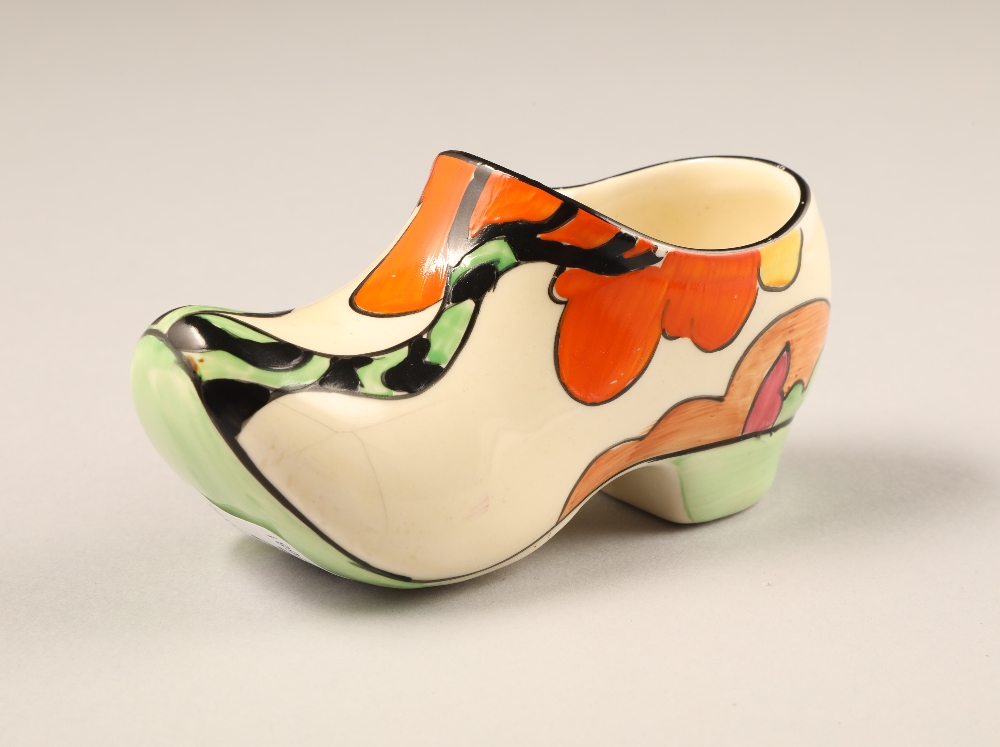 Clarice Cliff Fantasque Sabot hand painted Bizarre Honolulu pattern, for Newport Pottery, length - Image 4 of 10